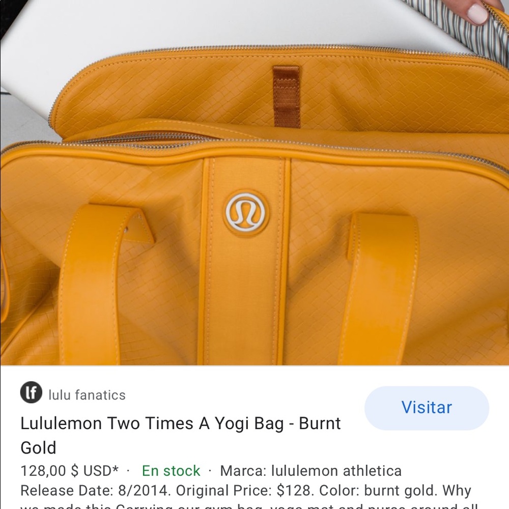 Lululemon athletica two times a yogi bag